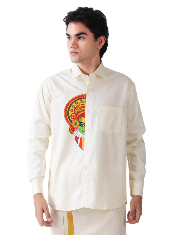 kathakali Printed Cream Shirt