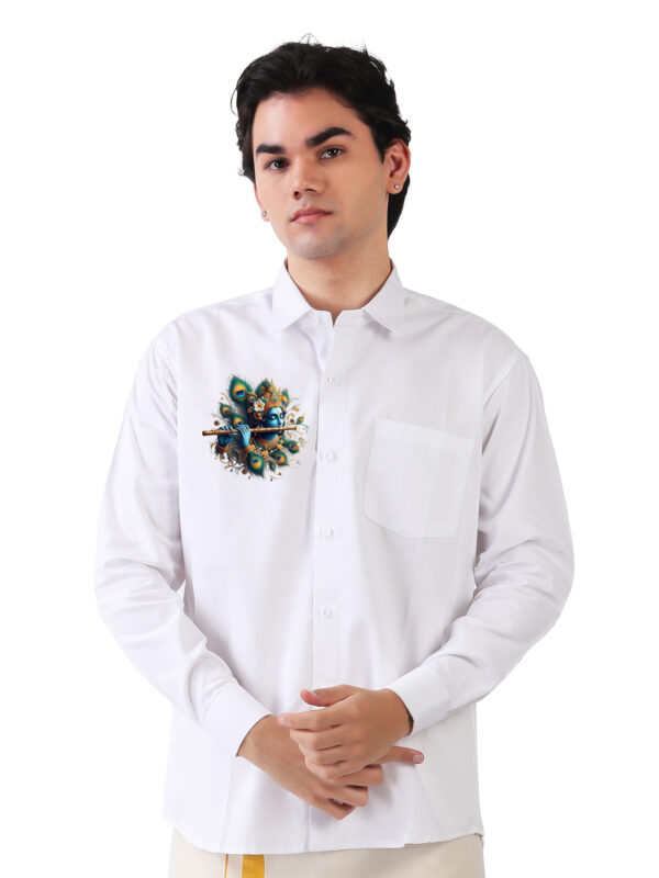 Krishna Printed White Shirt