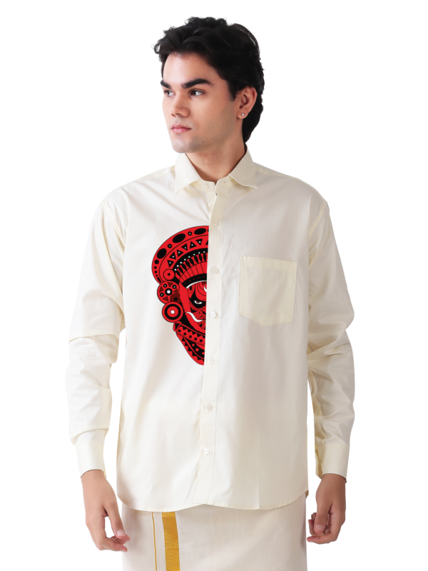 Theyyam Printed Cream Shirt