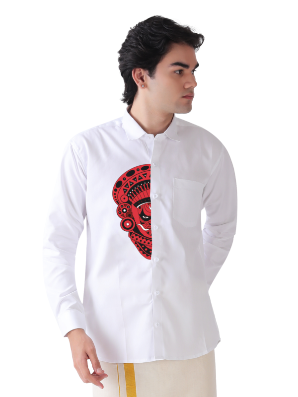 Theyyam Printed White Shirt